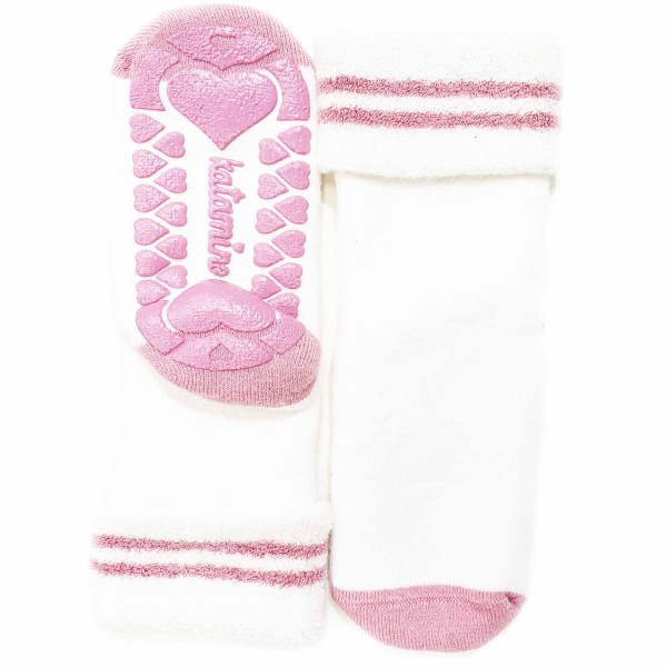 Katamino frotinės kojinės gumuotais padukais (ABS) Katamino frotinės kojinės gumuotais padukais (ABS)