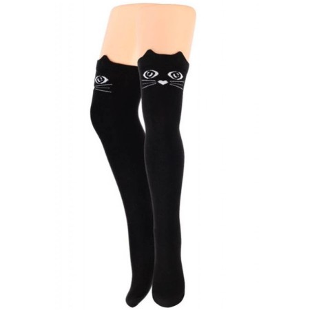 Vaikiškos kojinės virš kelių "Katytės" juodos