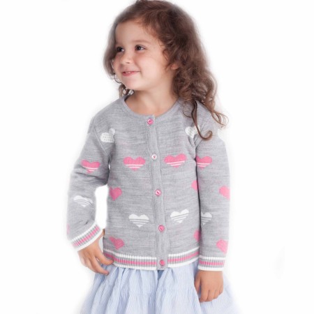 Užsegamas megztukas mergaitei