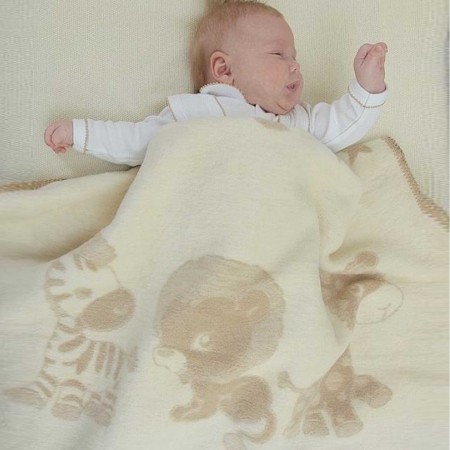 LORITA šiltos medvilnės pledas Jungle (rusvas)