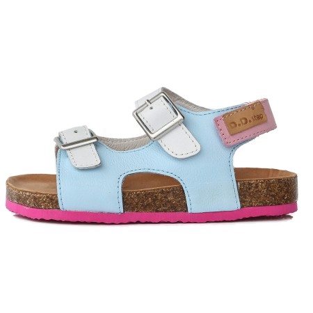 Melsvos atviru užkulniu basutės kamštiniu padu 31-36 d. AC0513BL