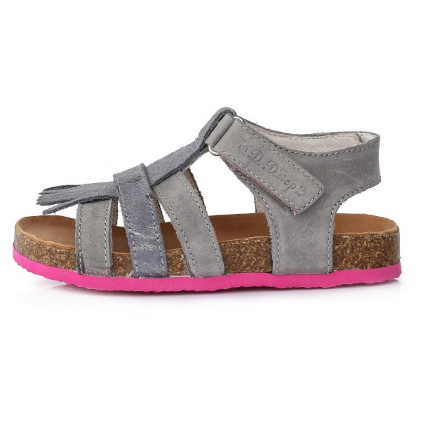 Pilkos atviru užkulniu basutės kamštiniu padu 31-36 d. AC0512AL Pilkos atviru užkulniu basutės kamštiniu padu 31-36 d. AC0512AL