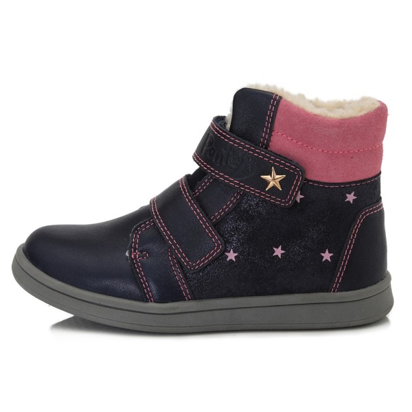 Tamsiai mėlyni batai su pašiltinimu 28-33 d. DA061667 Tamsiai mėlyni batai su pašiltinimu 28-33 d. DA061667