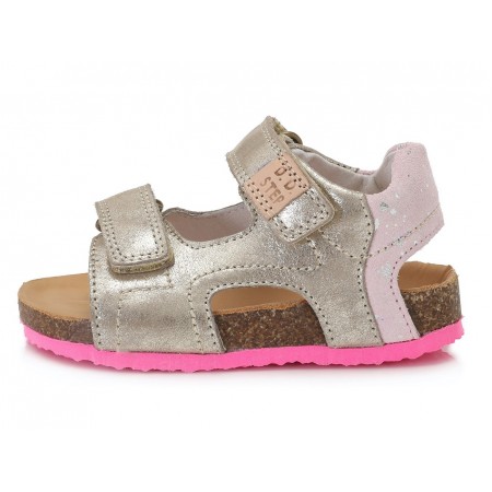 Auksinės atviru užkulniu basutės kamštiniu padu 31-36 d. AC051158CL