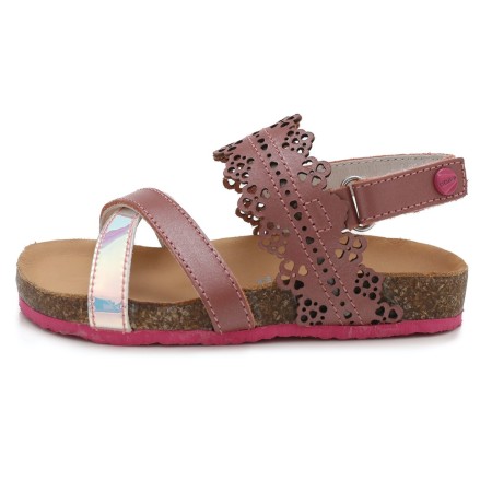 Rožinės atviru užkulniu basutės kamštiniu padu 25-30 d. AC051705AM