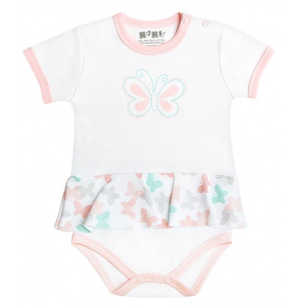 Nini smėlinukas trumpomis rankovėmis Drugeliai Nini smėlinukas trumpomis rankovėmis Drugeliai