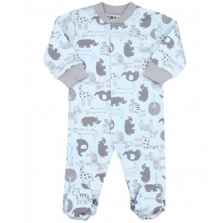 Nini organinės medvilnės šliaužtinukai-kombinezonas "Animals" 