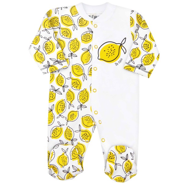 Nini organinės medvilnės šliaužtinukai-kombinezonas "Citrina" Nini organinės medvilnės šliaužtinukai-kombinezonas "Citrina"