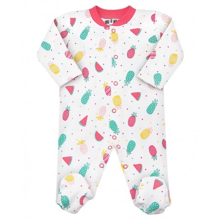 Nini organinės medvilnės šliaužtinukai-kombinezonas Ananasai