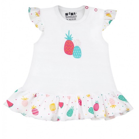 Nini suknelė trumpomis rankovėmis Ananasai