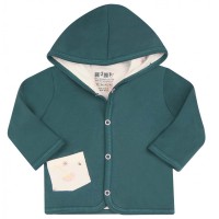 Nini organinės medvilnės švarkelis su  gobtuvu My Little flower