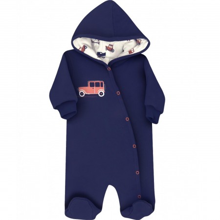 Nini organinės medvilnės šiltas kombinezonas "Old Car"