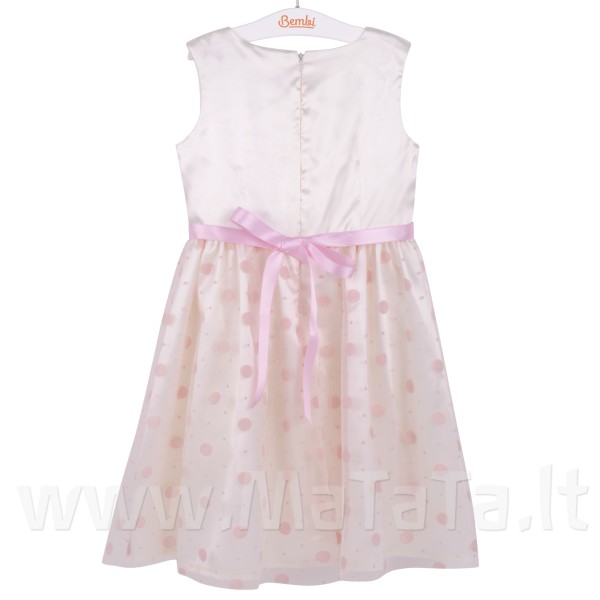Proginė suknelė mergaitei (dramblio kaulo/rausvos spl.) Proginė suknelė mergaitei (dramblio kaulo/rausvos spl.)