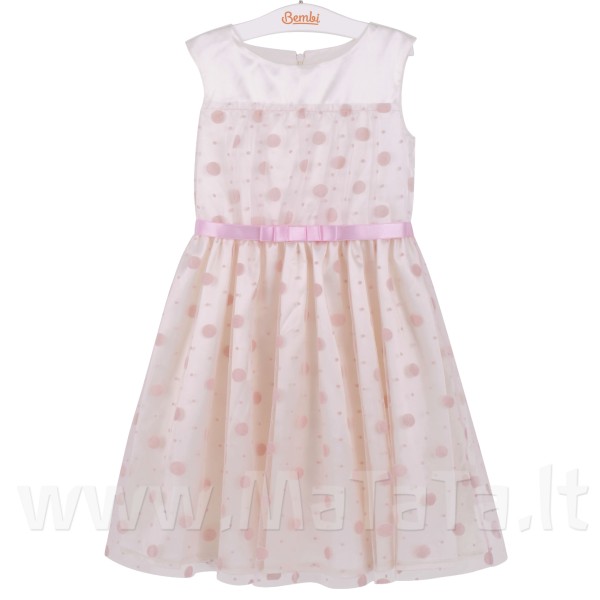 Proginė suknelė mergaitei (dramblio kaulo/rausvos spl.) Proginė suknelė mergaitei (dramblio kaulo/rausvos spl.)