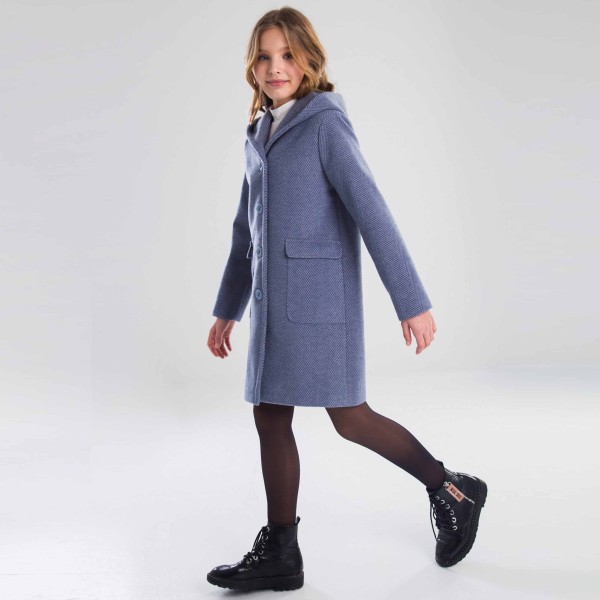 Paltas mergaitei Feit (pilka/melsva) Paltas mergaitei Feit (pilka/melsva)