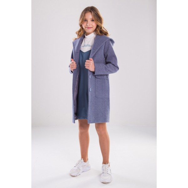 Paltas mergaitei Feit (pilka/melsva) Paltas mergaitei Feit (pilka/melsva)