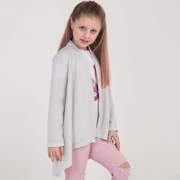 Lengvas kardiganas - švarkelis mergaitei Agata Lengvas kardiganas - švarkelis mergaitei Agata