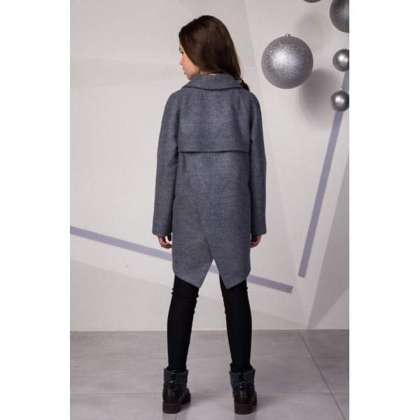 Paltas mergaitei Arija (pilkai melsvas) Paltas mergaitei Arija (pilkai melsvas)