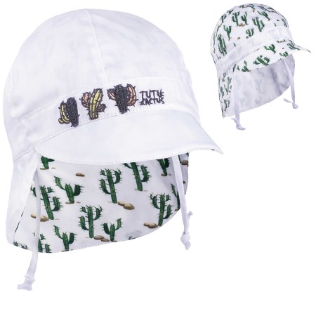 TUTU vasarinė kepurė su snapeliu, kaklo apsauga ir raišteliais 