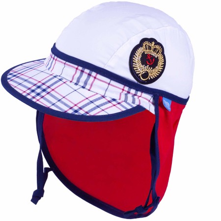 TUTU vasarinė kepurė su snapeliu, kaklo apsauga ir raišteliais 