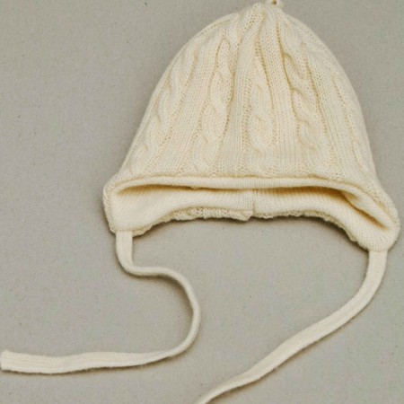 Vilaurita merino vilnos šilta kepurė kūdikiui 183