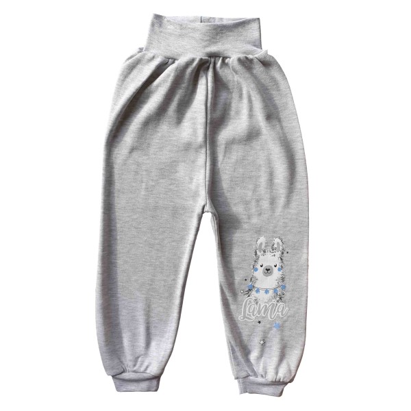 Kelnės "Lama" pilka/melsva Kelnės "Lama" pilka/melsva